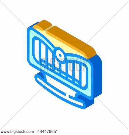 Rocking Bed Isometric Icon Vector. Rocking Bed Sign. Isolated Symbol Illustration