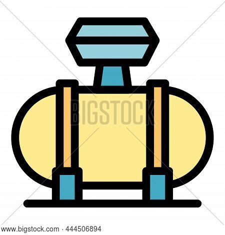 Compressor Device Icon. Outline Compressor Device Vector Icon Color Flat Isolated