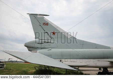 Kiev, Ukraine - August 01, 2021: Ukrainian Air Force Tupolev Tu-22m Backfire Displayed At Oleg Anton