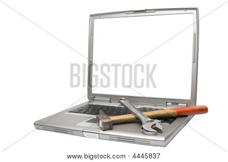 Ноутбук и инструменты