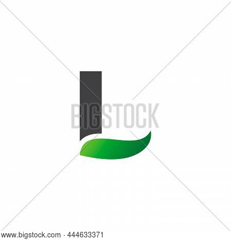 Letter L Alphabet Natural Green Icons - L Leaf Logo