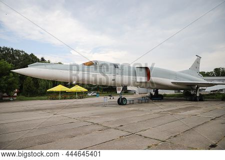 Kiev, Ukraine - August 01, 2021: Ukrainian Air Force Tupolev Tu-22m Backfire Displayed At Oleg Anton