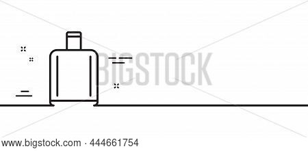 Airport Baggage Reclaim Line Icon. Airplane Luggage Sign. Flight Checked Bag Symbol. Minimal Line Il