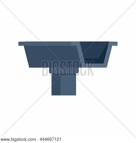 Building Gutter Icon. Flat Illustration Of Building Gutter Vector Icon Isolated On White Background