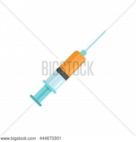 Chicken Pox Syringe Icon. Flat Illustration Of Chicken Pox Syringe Vector Icon Isolated On White Bac