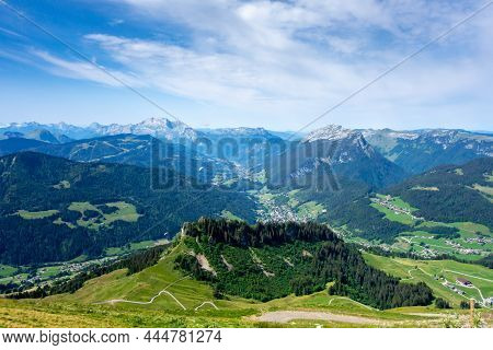Mountain Landscape In The Grand-bornand, Haute-savoie, France