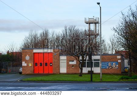 Prestatyn, Uk: Dec 14, 2021: Prestatyn Fire Station Is A Retained Duty System Station. It Was The Fi