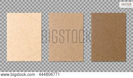 Grunge Paper Set Vector Background. Realistic Textured Old Paper Collection. Beige And Brown Pages I