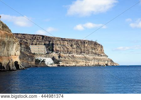 Puerto De Mogan, Gran Canaria, Spain - 06 January 2018. Beautiful View From Mogan Harbar On Taurito 