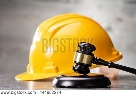 Construction Law Legal Litigation And Gavel Or Mallet