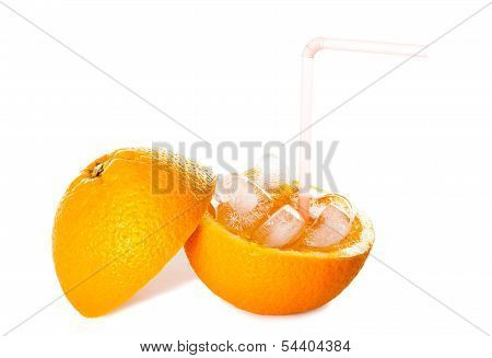 Refreshing Pure Iced Orange Juice