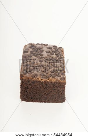 Chocolate Cake Isolated On White