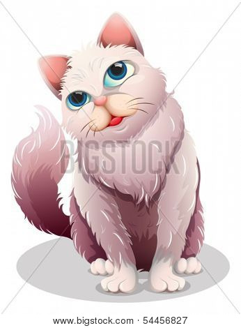 Illustration of a fat cat on a white background