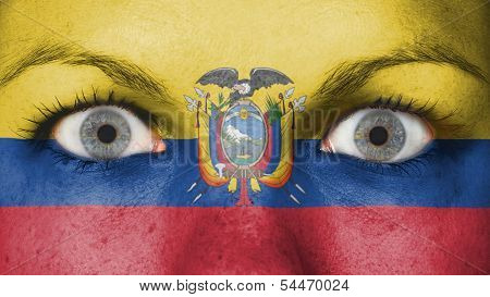 Close Up Of Eyes With Flag