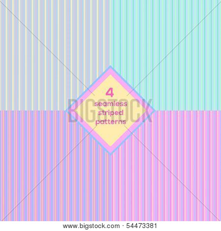 Seamless striped background set