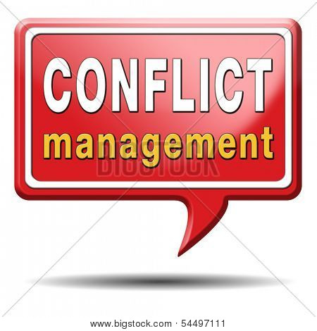 conflict management in business at work or between couple with different interest solve the problem and find resolution