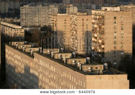 Edifici del quartiere residenziale di Mosca