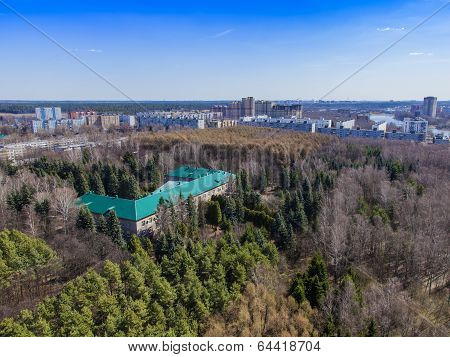 Pushkino, Moscow region. View of the city from a high point