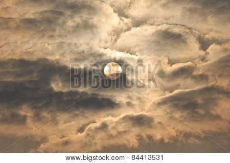 Dramatic Sunrise With Clouds