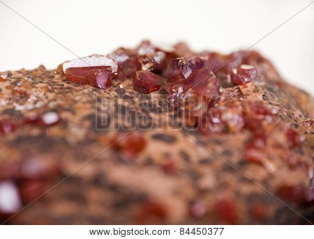 Vanadinite Red Crystals, Mineral Extreme Close-up