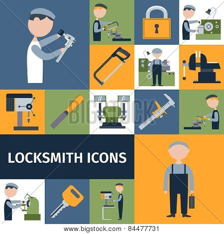 Locksmith Icons Set