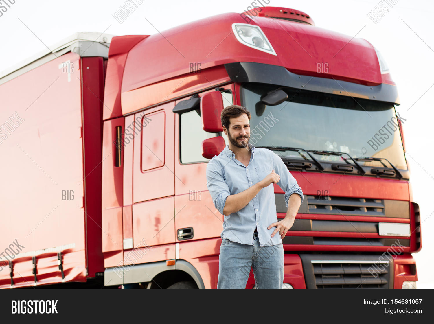 Masculine Truck Driver Image & Photo (Free Trial) Bigstock