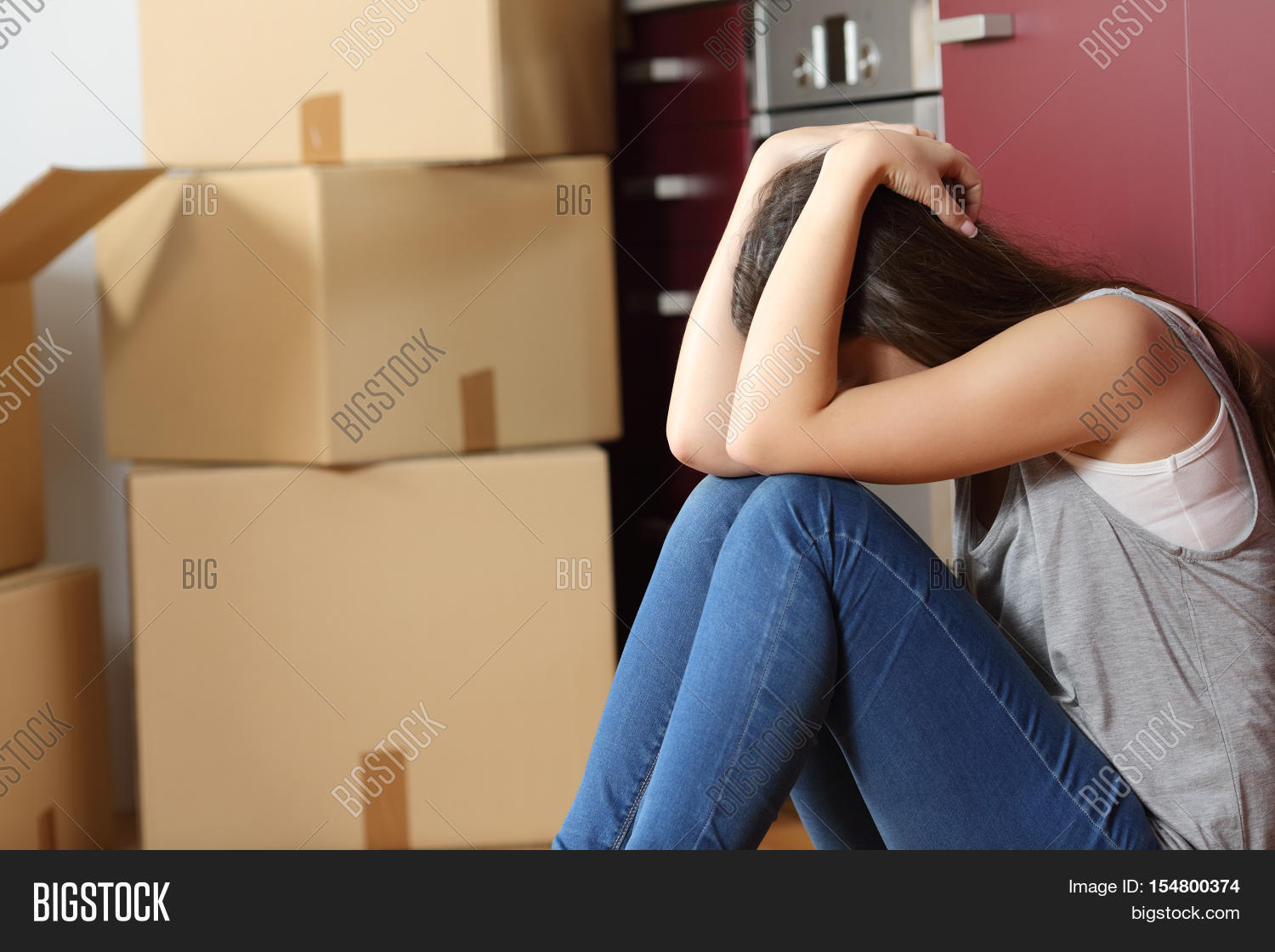 Sad Evicted Woman Image & Photo (Free Trial) Bigstock
