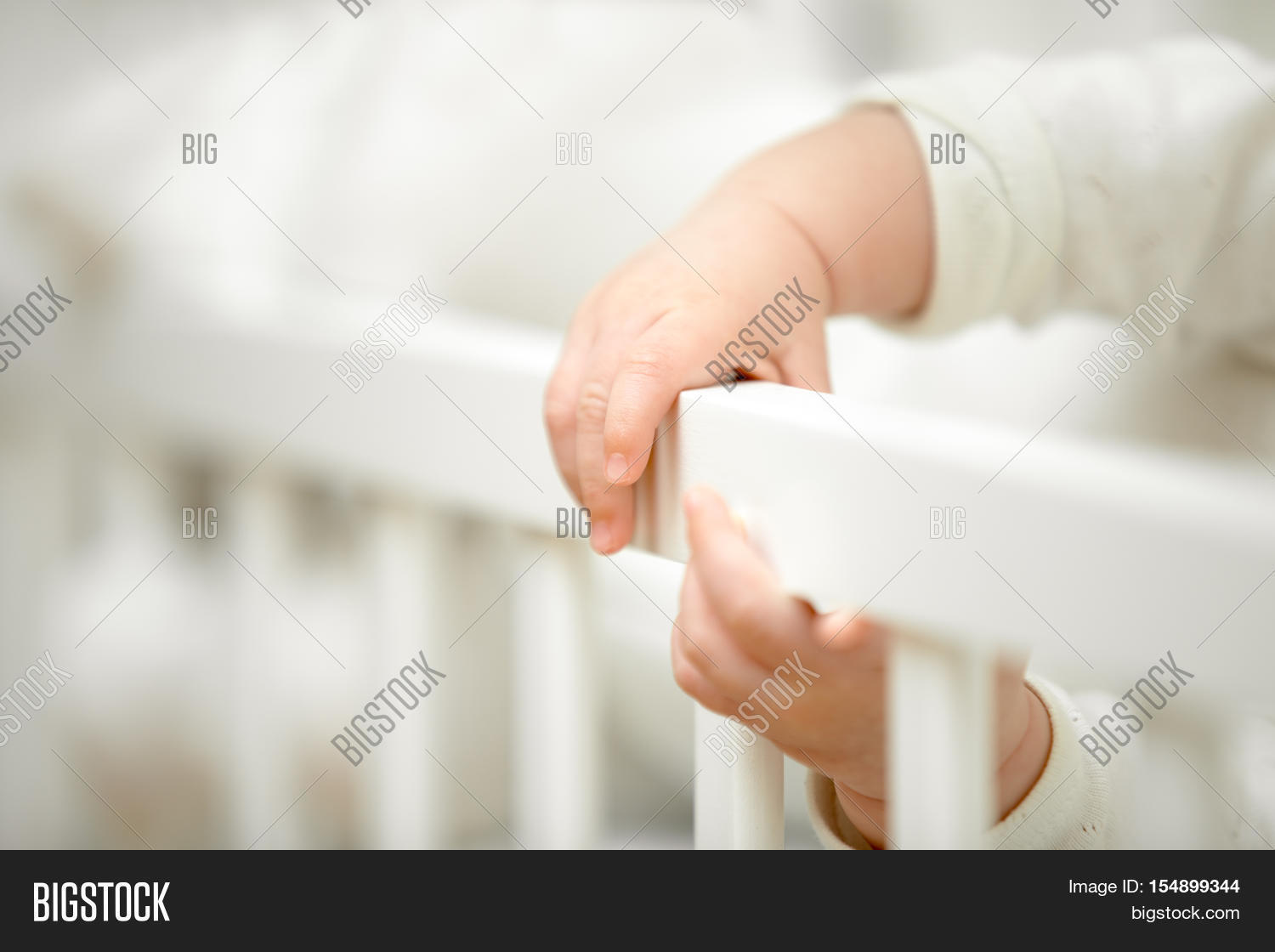 Infant Tiny Hands Crib Image & Photo (Free Trial) Bigstock