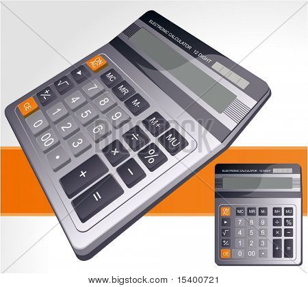 Business calculator. Vector.