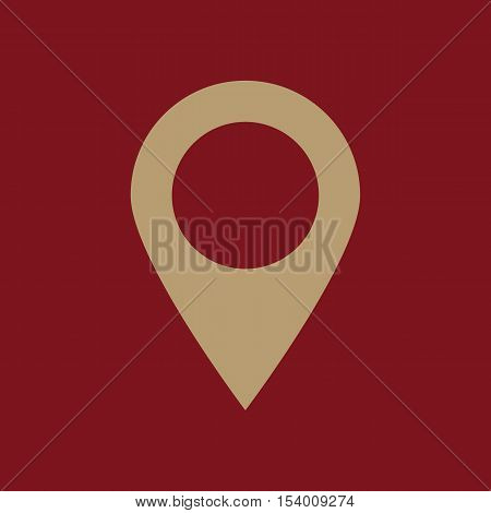 The pointer icon. Navigation and location symbol. Flat Vector illustration