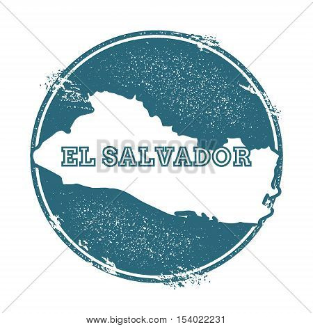 Grunge Rubber Stamp With Name And Map Of El Salvador, Vector Illustration. Can Be Used As Insignia,