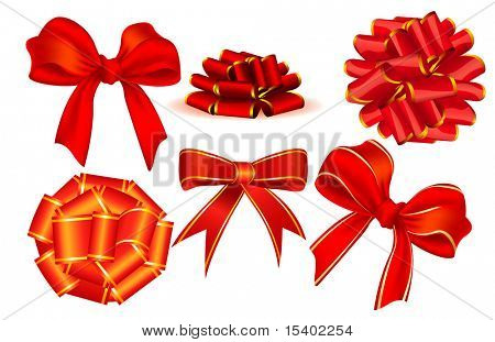 Ribbon bows. Vector.