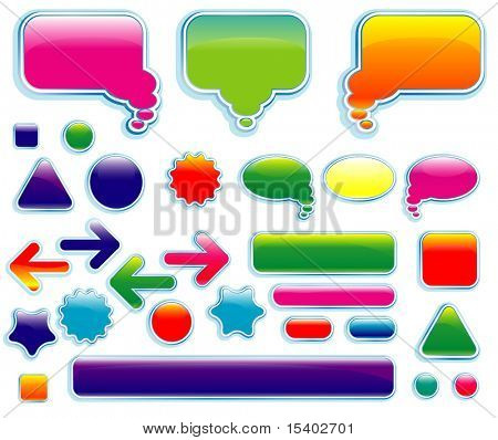 Elementos de diseño de la web de vector.