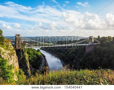 Hdr Clifton Suspension Bridge In Bristol
