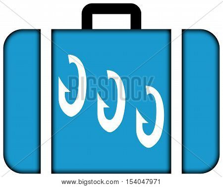 Flag Of Froya, Norway. Suitcase Icon, Travel And Transportation Concept