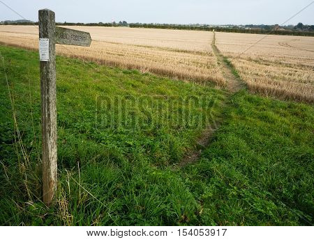 Public footpath, ramblers access across private farm land