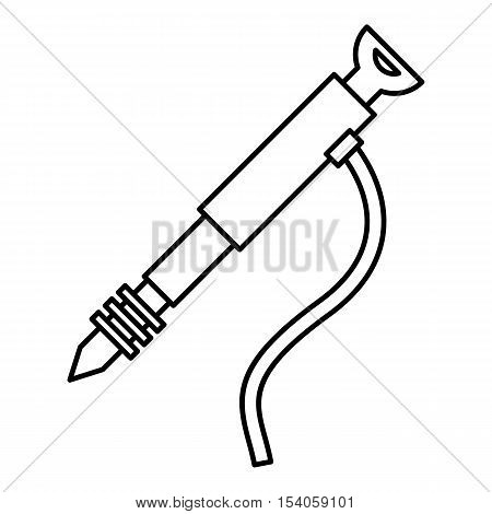 Jackhammer icon. Outline illustration of jackhammer vector icon for web