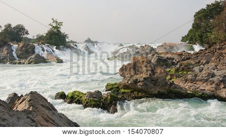 Khone Phapheng Waterfalls, Mekong River, Laos, Asia