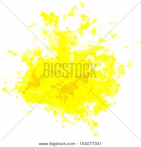 Yellow abstract irregular diffuse blotchy blob stain spot
