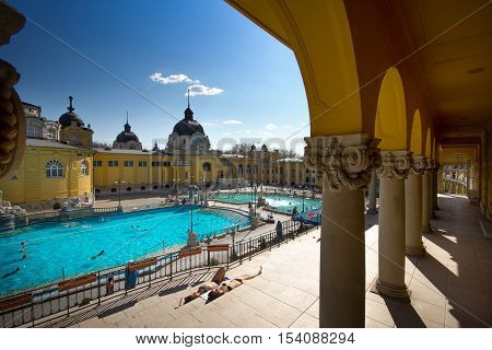 Budapest The Capital Of Hungary Crossed By The Danube River