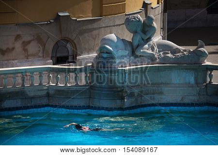 Budapest The Capital Of Hungary Crossed By The Danube River