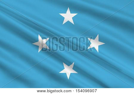 Flag of Federated States of Micronesia. 3d illustration