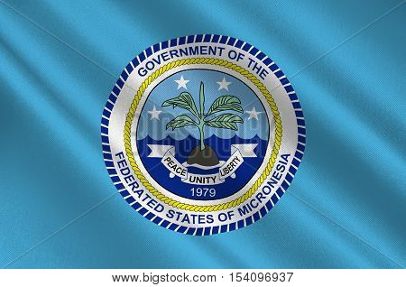 Flag of Federated States of Micronesia. 3d illustration