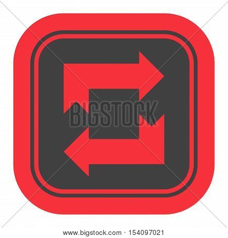 UI interface reload circle button element. Vector internet reload arrows button isolated. Website circle re-load round button sign.