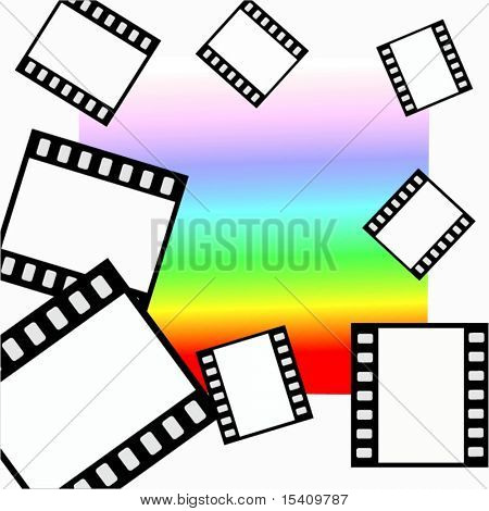カラフルな背景のベクトル映画