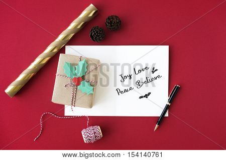 Merry Christmas and Happy New Year Family Holiday Festival Concept