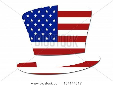 US flag hat symbol/ logo on a solid background