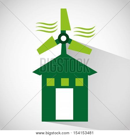 ecological alternative energy green vector illustration design