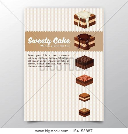 This design is suitable as a poster on the outboard in a patisserie