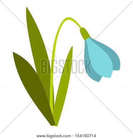 Snowdrop icon. Flat illustration of snowdrop vector icon for web